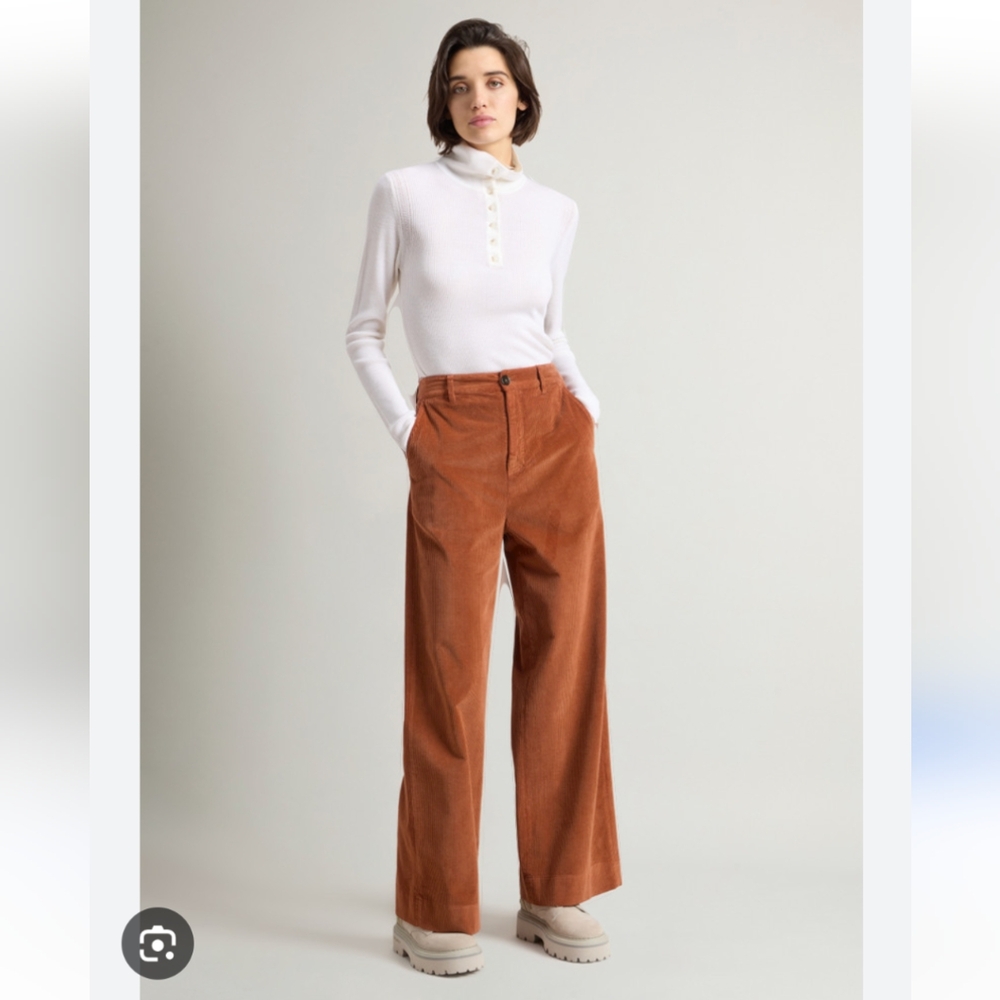 ZARA Wide Leg Corduroy Pants